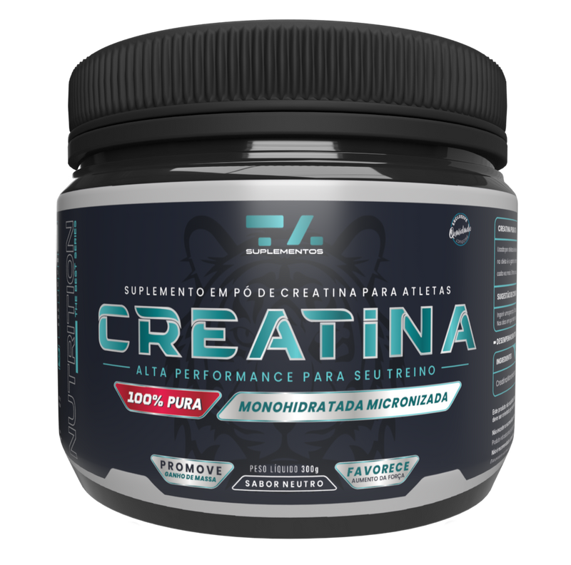 CREATINA 100% PURA - POTE 300G - Mundo das Vitaminas