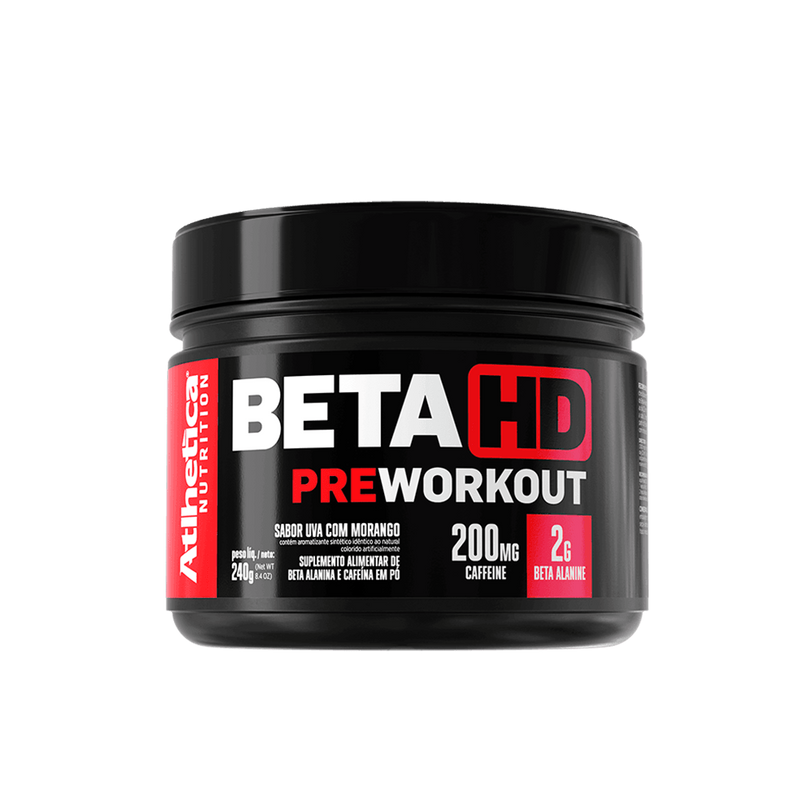 BETA HD - POTE / 240G - UVA COM MORANGO / ATLHETICA NUTRITION / PRE-TREINO