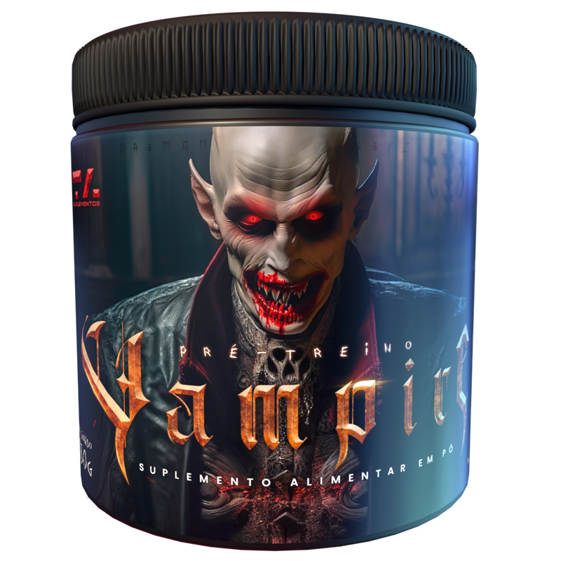 VAMPIRE BLACK - POTE / 140G - MORANGO (DEVILS BLOOD) / TA SUPLEMENTOS / PRE-TREINO