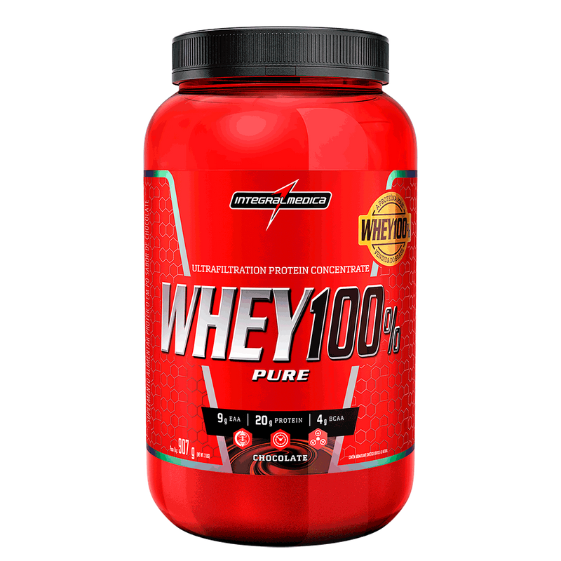 WHEY 100% PURE - REFIL / 900G - CHOCOLATE / INTEGRALMEDICA / PROTEINA